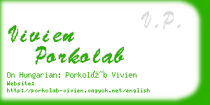 vivien porkolab business card